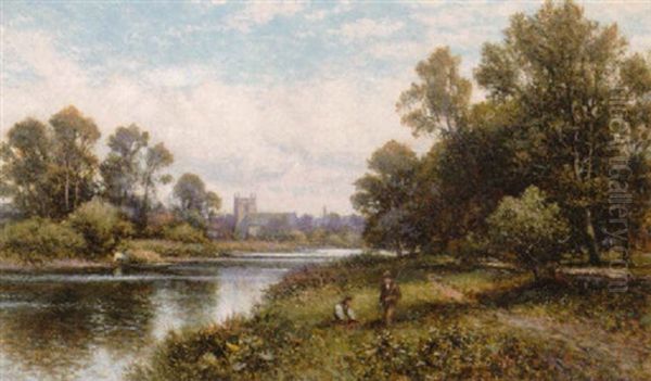 Fishing On The Thames - view 1