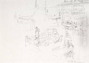 Marketplace In Helsinki by Hugo Elias Backmansson