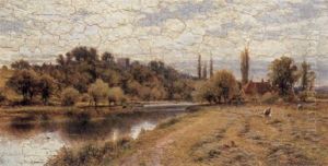 On The Thames by Alfred Augustus Glendening Sr.