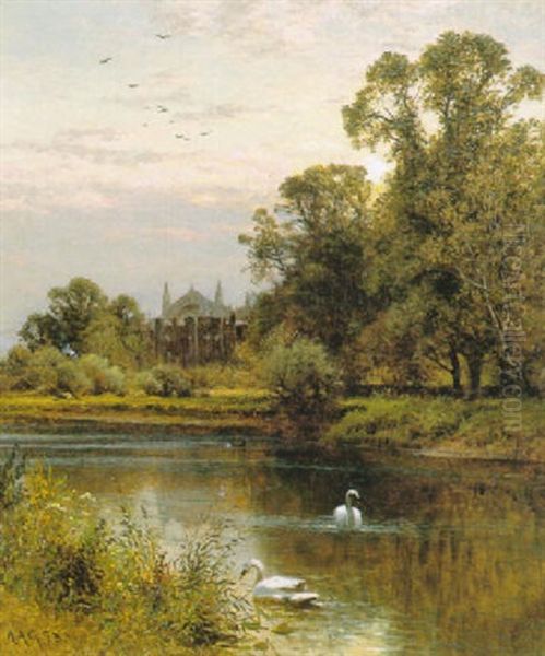 Eton College Chapel From The Thames - view 1