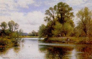 A Quiet Stretch Of River by Alfred Augustus Glendening Sr.