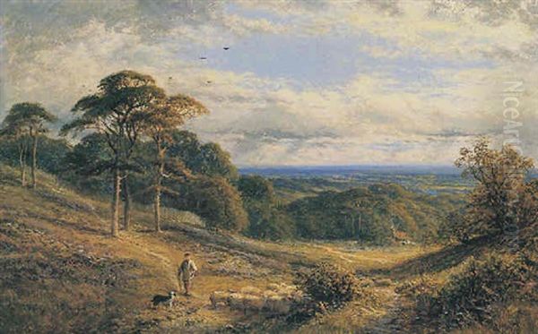 Herding Sheep, A Valley Behind Hampstead - view 1