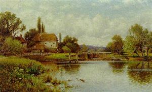 The Thames At Shiplake by Alfred Augustus Glendening Sr.