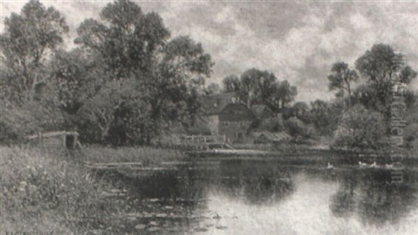 An Old Mill On The Ouse by Alfred Augustus Glendening Sr.