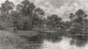 An Old Mill On The Ouse by Alfred Augustus Glendening Sr.