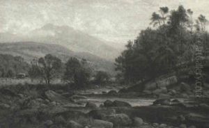 River Landscape by Alfred Augustus Glendening Sr.