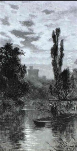 Dusk On The River At Windsor - view 1