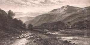 Expansive Landscape With Sheep by Alfred Augustus Glendening Sr.