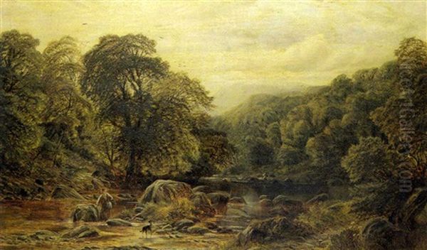 A Wooded River Landscape - view 1