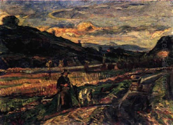 Landschaft Bei Genf Mit Ziegenhirtin - view 1