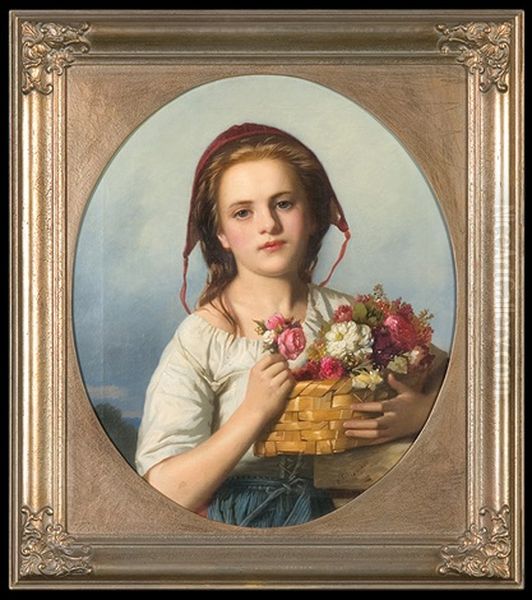 Girl Selling Flowers - view 1