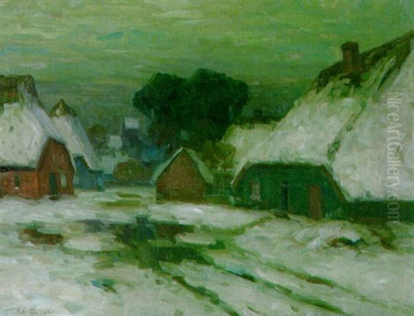 Winterabend In Einem Markischen Dorf - view 1