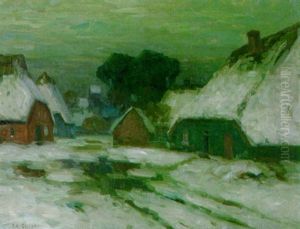 Winterabend In Einem Markischen Dorf
