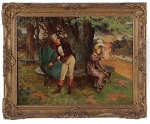 Spring Shower by Henry Gillard Glindoni