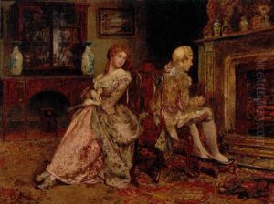 An Attentive Glance by Henry Gillard Glindoni