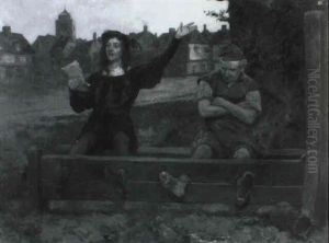 In The Stocks by Henry Gillard Glindoni