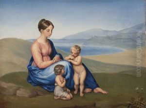 Die Madonna Mit Dem Jesuskind Und Dem Johannesknaben by Franz Xaver Glink