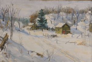 Winter Landscape With Spruce