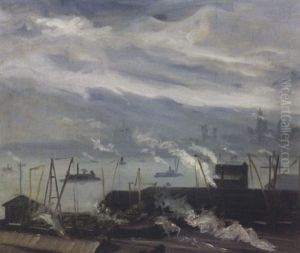 New York Harbor by Henry J. Glintenkamp