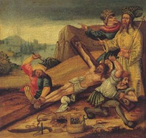 Christ Nailed To The Cross by Nikolaus Glockendon the Elder