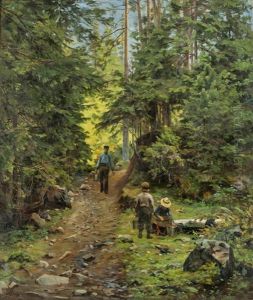 Wooden Track With People by Jacob Gloersen
