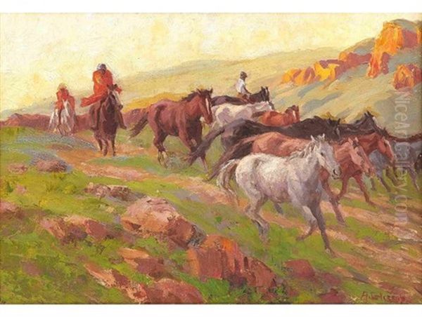 Bringing In The Police Ponies, Qacha's Nek - view 1