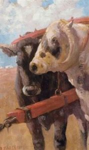 Two Oxen by Allerley Glossop