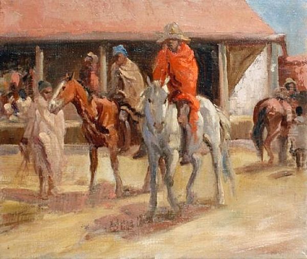 Basuto Horsemen (+ Riverscape, Verso) - view 1