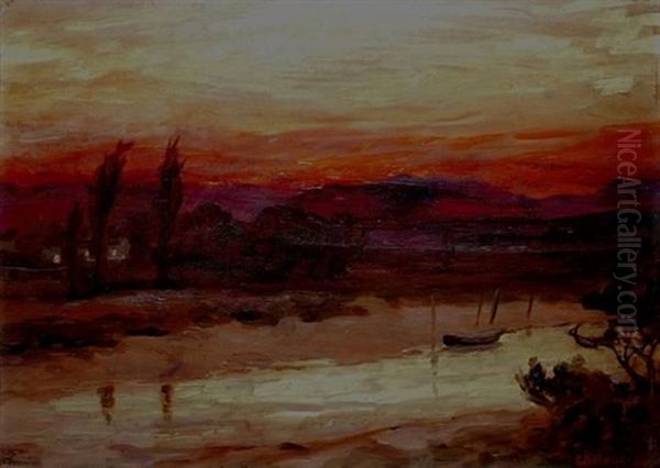 A Sunset Over A Rural Landscape - view 1