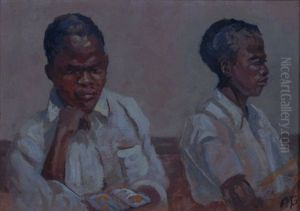 Two Boys (study) by Allerley Glossop