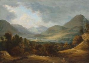 View Of Llangollen, Wales by John Glover