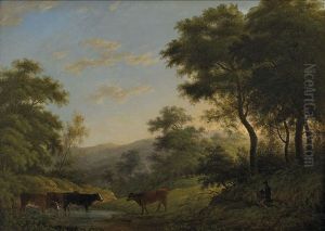 Landscape With Cattle by John Glover