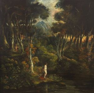 Musidora Bathing Her Feet by John Glover