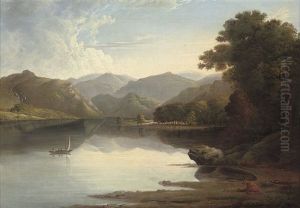 A Boat In An Extensive Landscape by John Glover