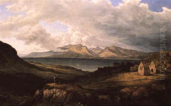 Coastal Landscape With Figure And Buildings - view 1