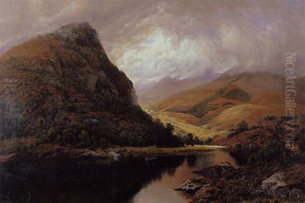 Mountainous Lake Landscape - view 1