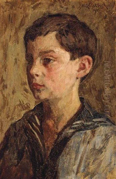 Portrait Of A Boy Looking To The Right - view 1