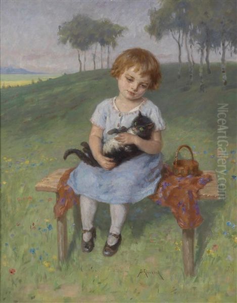 Madchen Mit Einer Katze - view 1