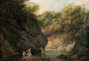 Jeune Femme Au Bain by Louis, Baron Bacler D Albe