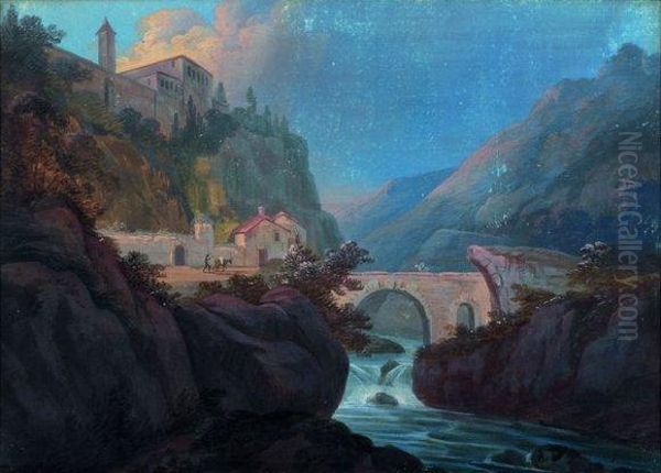 Paysage Anime Au Pont - view 1