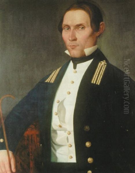 Portrait Of A U.s. Naval Oficier Of The "u.s.s.constitution" - view 1