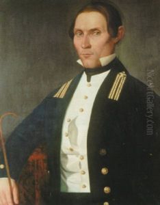 Portrait Of A U.s. Naval Oficier Of The "u.s.s.constitution"
