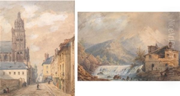 Vista De Ciudad Y Paisaje (pair) - view 1