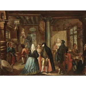 Scene Di Vita Veneziana (set Of 4) by Giuseppe De Gobbis