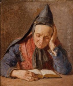 Bildnis Einer Lesenden by Angilbert Wunibald Goebel