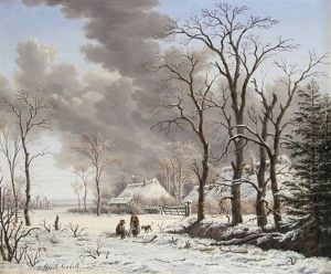 Winter In Holland by Gerrit Hendrik Gobell