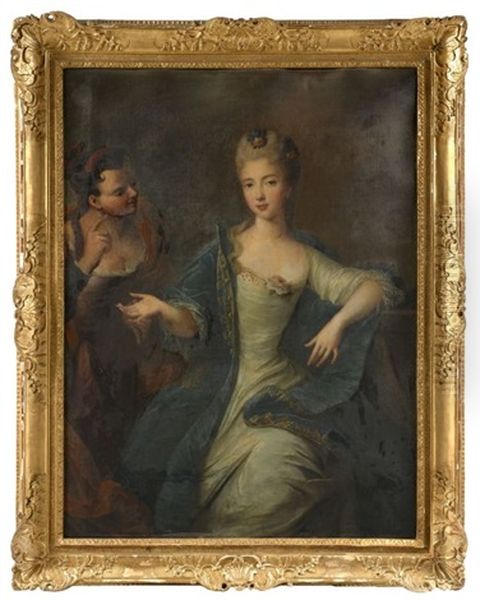Portrait D'une Dame De Qualite Avec Une Diseuse De Bonne Aventure - view 1
