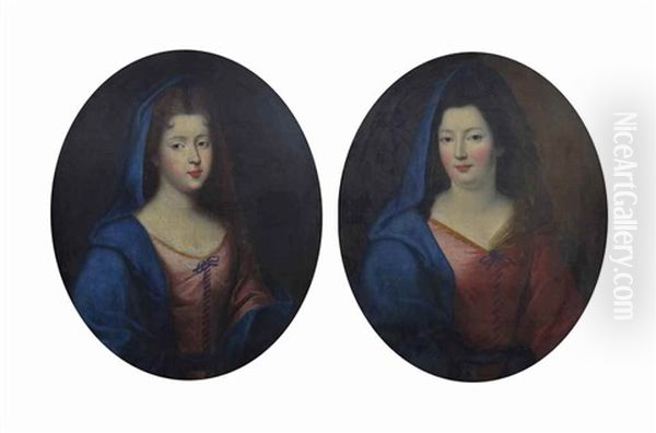 Portraits Presumes Des Filles De Madame De Montespan : Francoise-marie De Bourbon, Dite Mademoiselle De Blois (1677-1749) ; Et Louise-francoise De Bourbon, Dite Mademoiselle De Nantes (1673-1743) - view 1