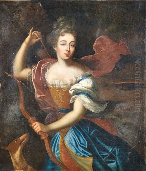 Portrait D'une Elegant En Diane Chasseresse - view 1