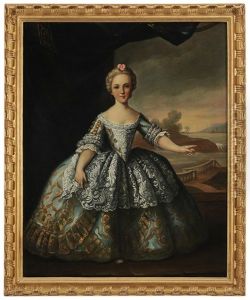 Portrait Of A Girl Of Noblity, Said To Be Marie Louise by Pierre Gobert